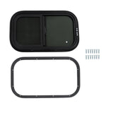 Labwork RV Camper High Privacy 24"x15" Horizontal Sliding Window with Trim Ring