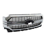 Labwork Front Bumper Upper Grill Grille For 2021-2022 Ford F-150 Chrome