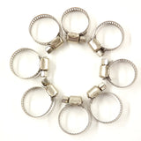 50Pcs 1/2"-3/4" Adjustable Stainless Steel Drive Hose Clamps Fuel Line Worm Clip