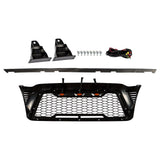 Labwork Front Upper Bumper Grille For Toyota Tacoma 2005-11 Black Plastic W/ LED