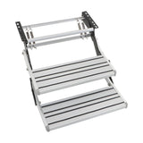Labwork Aluminum 2 Step Pull Out Retractable 21.65''W Steps Stair Anti-Slip