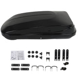 Labwork 2Key 14 ft3 Car Top Cargo Carrier Vehicle Roof Luggage Storage Box Black