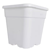 10 Pack Square Nursery Pot Plastic Plant Flower Pots Container 5 Gallon White
