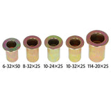 Rivet Nut Kit 150Packs 1/4-20 10-32 10-24 8-32 6-32 SAE Rivnut Assort Set