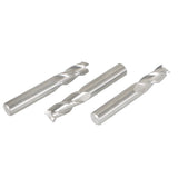 3Pcs 3 Flute End Mill 3/8" Diameter x 1" Length of Cut x 2-1/2" Overall Length