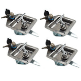 Labwork 6pcs Trailer Door Latch T-handle Locks Bent Up Handale Tool Box Key