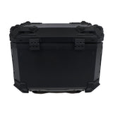 45L Motorcycle Top Case Black Aluminum Alloy Trunk with Safety Lock Universal