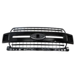 Labwork Front Upper Hood Grille For Ford F-150 XLT XL 2018-2020 Glossy Black