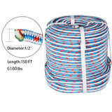 1/2" x 150' Arborist Tree Climbing Rope Braided Nylon Core Polyester 16 Strand