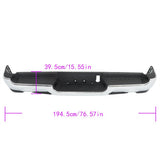 Labwork Rear Bumper For 2019-2022 RAM 1500 w/ Dual Exhaust Chrome Steel Assembly
