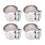 Labwork Stainless Exhaust Band Clamp Step Clamps For Muffler 4PC 2.5" New