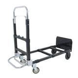 3-in-1 Heavy Duty Folding Hand Truck 500LB Capacity Carbon Steel Folding Trolley