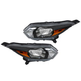Labwork Left+Right [Halogen] Black Headlights Headlamp For 2016-2018 Honda HR-V