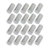 Lug Nut Covers Plastic 33mm 4-1/4" Screw-On Flat Top Cylinder Chrome Set Of 20