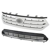 Labwork Front Bumper Upper&Lower Grille For Toyota Highlander 2011-2013 Plastic