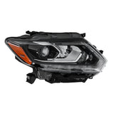 Labwork Right Headlight For 2014-16 Nissan Rogue LED Chrome Clear Passenger Side