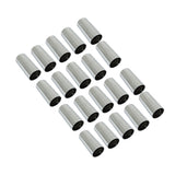 Lug Nut Covers Plastic 33mm 4-1/4" Screw-On Flat Top Cylinder Chrome Set Of 20