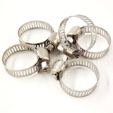 50Pcs 1/2"-3/4" Adjustable Stainless Steel Drive Hose Clamps Fuel Line Worm Clip