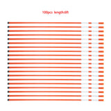 72" Inch Snow Stakes Driveway Markers 1/4 Inch Orange Plow Stakes Without Reflective Tape for Driveway Mark Snow Plow Parking Lots 100pcs