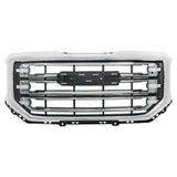 Labwork Front Upper Grille 23496236 Black+Chrome For GMC Sierra 1500 2016-2019
