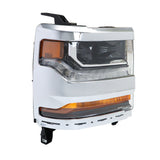 Labwork Right Headlight For 2016-2018 Chevy Silverado 1500 Chrome Assembly HID