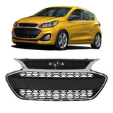 Labwork Front Bumper Upper Grille Black Chrome For 2019-2022 Chevrolet Spark