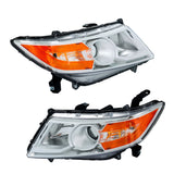 Labwork LH+RH Headlights For Honda Odyssey 2011-2017 Halogen Chrome Amber Corner