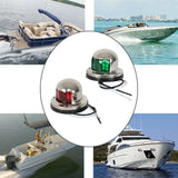 Pair Red & Green 8LED Navigation Lights Marine Bow Light Lamp for Boat Pontoon