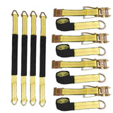 Labwork Wheel Tie Down Straps with Heavy Duty Flat Hooks For Car Trailer