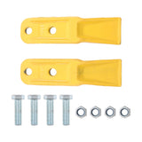 2Pcs Universal Bucket Teeth Replacement for Compact Diggers Weighing Less Than 3 Tons with Bolts and Nuts