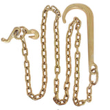 J Hook Mini R Hook Recovery Wrecker 5/16 x 8 FT Grade 70 Tow Chain 15"