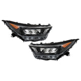 Labwork LH+RH Headlights Assembly For 2019-2022 Toyota RAV4 LE XLE Chrome LED