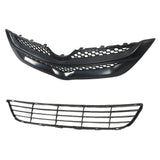Labwork Front Bumper Upper&Lower Grille Assembly Set For 2007-2008 Toyota Yaris