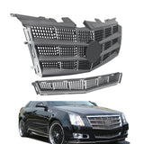 Labwork Front Upper & Lower Side Grill Set Plastic For Cadillac CTS 2008-2011