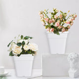 10 Pack Square Nursery Pot Plastic Plant Flower Pots Container 5 Gallon White