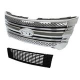 Labwork Front Upper Bumper Grille Assembly Chrome For 2011-2015 Ford Explorer