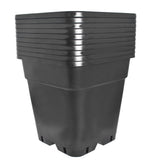 Premium 10Pcs Square Black Injection Molded Nursery Pot Plant Pots 5 Gallon USA