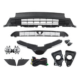 Labwork For RAV4 LE XLE 2016-2018 Upper Center Lower Grille&Fog Light&Cover Cap