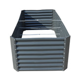 6x3x2ft/8x2x2ft Metal Galvanized Raised Garden Bed Dark Grey Planter Box Outdoor