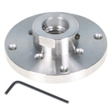 Best 4" Steel Wood Lathe Face Plate, 1" x 8tpi Threaded with Set Screws USA