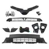 Labwork For RAV4 LE XLE 2016-2018 Upper Center Lower Grille&Fog Light&Cover Cap