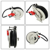 With Auto Refueling Nozzle 33' x 1" Fuel Hose Reel Retractable Diesel Hose Reel