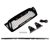 Labwork Front Upper Bumper Grille For Toyota Tacoma 2005-11 Black Plastic W/ LED