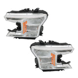 Labwork Left+Right Headlights Assembly For Ford F-150 2018-2020 Halogen Chrome