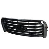 Labwork Front Upper Grille For Ford F150 2015-2017 Gloss Black Horizontal ABS