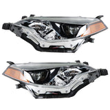 Labwork Left&Right Side Headlight Halogen Headlamps For 2014-2016 Toyota Corolla