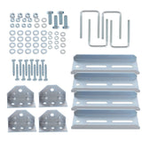 4Pcs 8" Galvanized Swivel Top Bunk Bracket Kit W/ Hardware For 2x3 Boat Trailer