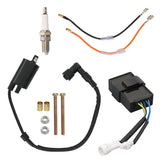Ignition Coil CDI Spark Plug Kit For Kawasaki Bayou 300 KLF300C KLF300B 1988-04