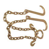 Flatbed Truck Rollback Wrecker Carrier 5/16" X 2' G70 Tow Chain J-Hooks V-Chain