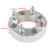 Wheel Spacer 4x110 1.5" 74mm M10x1.25 For Honda Rincon 680 2006-2016 Silver 2Pcs